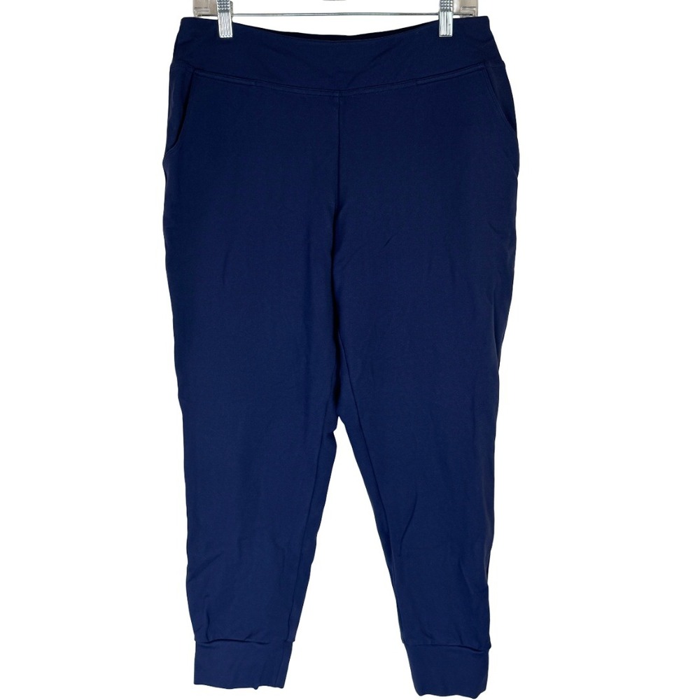 Belle Kim Gravel Ponte Slim Leg Jogger Women Size 14 Twilight Navy Blue A631886